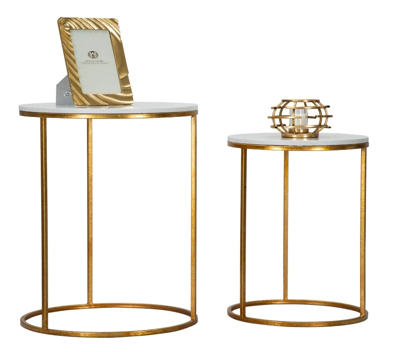 Mauro Ferretti PERECHE DE MESE MICI SIMPLY MARMURA CM Ø 52X63-42X53