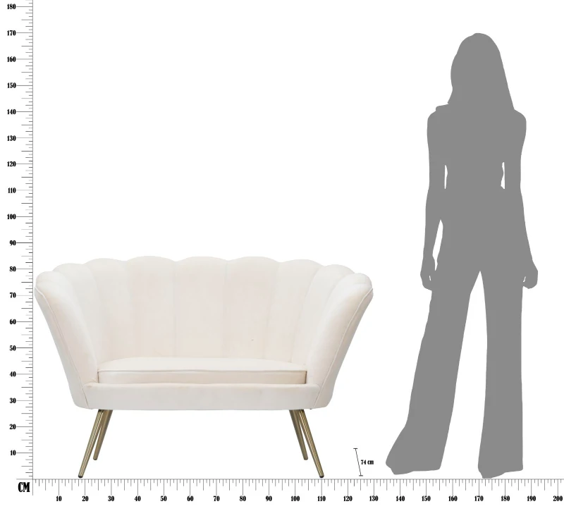 Mauro Ferretti CANAPEA VIENNA CREM CM 130X74X84