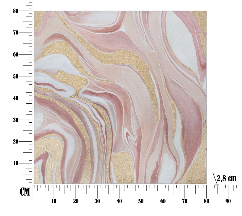 Mauro Ferretti PICTURA PE PANZA ROZ CM 80X2,8X80