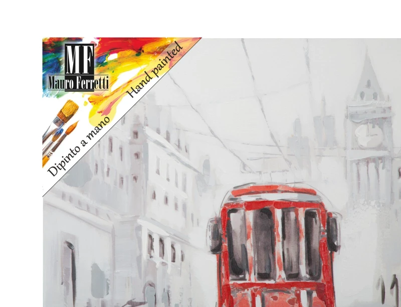Mauro Ferretti Pictura Pe Panza Tram -A- Cm 80X3X80