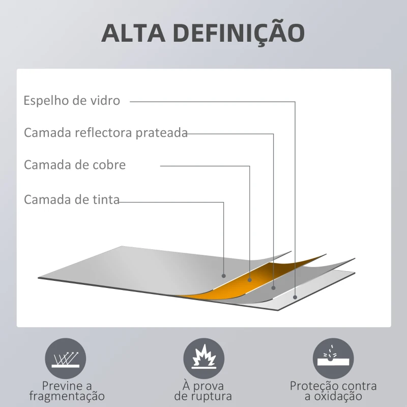 HOMCOM Espelho de Parede Espelho de Corpo Inteiro com Estrutura de Madeira Estilo Vintage 163x53,3 cm Madeira