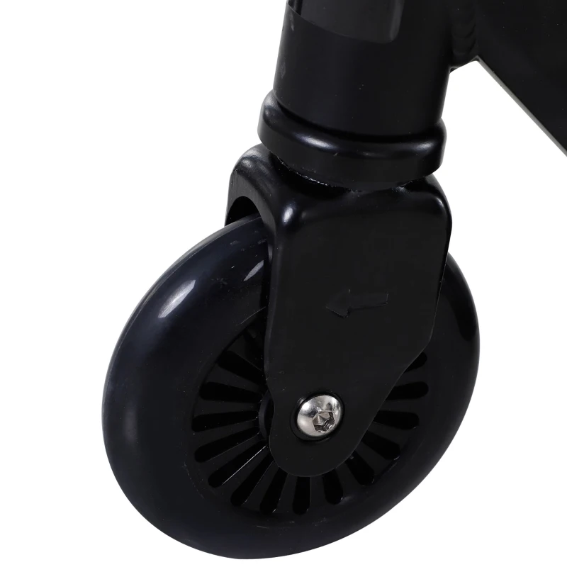 HOMCOM Pro stuntstep, step, freestyle trucs, met 100 mm PU-wielen, voor kinderen en volwassenen, aluminium, zwart(m-9)