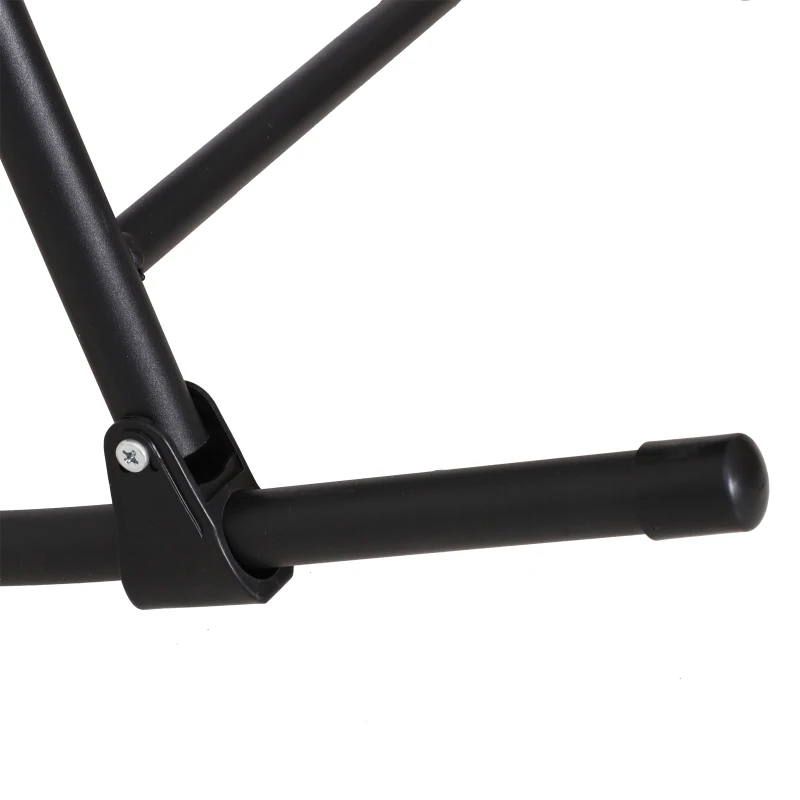 Outsunny® FOTEL BUJANY LEŻAK OGRODOWY BUJAK Z ZAGŁÓWKIEM SKŁADANY czarny do 120 kg 90 x 64 x 110 cm