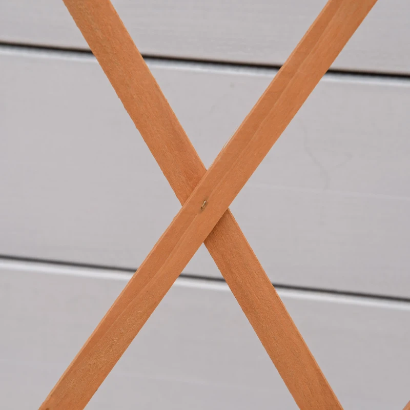 Outsunny Gard pentru Gradina Extensibil din Lemn 150cm, Gard de Lemn cu Spalier Grilaj Autoportant pentru Exterior, Portocaliu