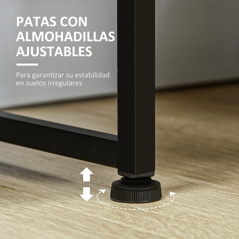 HOMCOM Estantería Estilo Industrial Estantería Librería con Cajón 2 Compartimentos Estantes y Marco de Metal 60x30x173 cm Roble