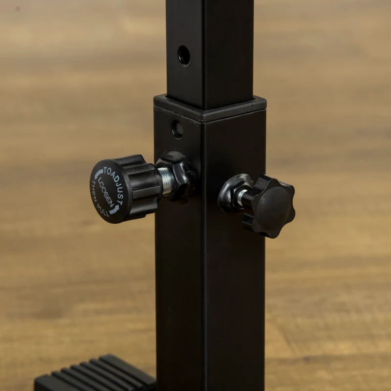 HOMCOM Barna de echilibru reglabila 2.3m, Barna de gimnastica cu roti, Echipament de gimnastica pentru antrenamentul copiiilor de 6+ ani si pentru antrenamentul profesionist acasa