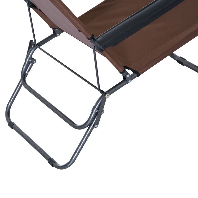 Outsunny Sezlong de Gradina sau de Pisina cu brate Pliabil, Gri