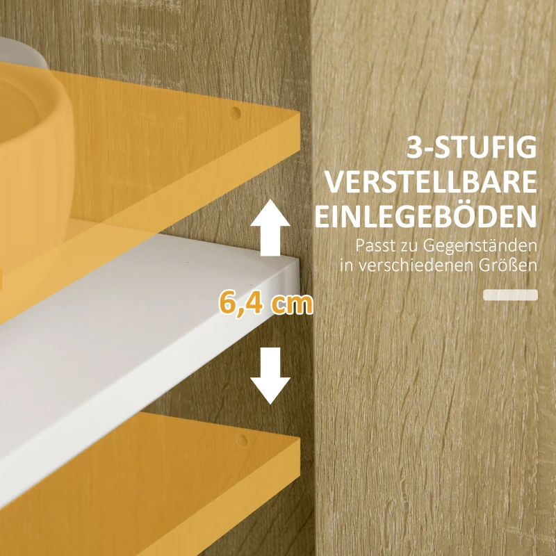 HOMCOM Wózek kuchenny, wózek serwujący, wózek na kółkach z szufladą, półka do jadalni