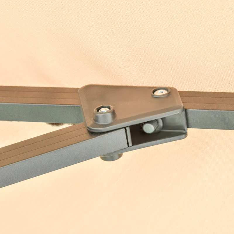 Outsunny Umbrela de Gradina Brat 300x300m Manivela si Pivotanta 360 ​​°