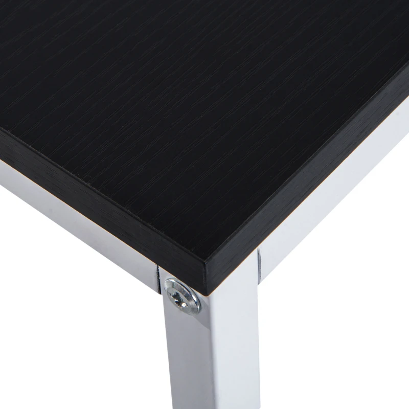 Biurko HOMCOM biurko komputerowe z regałem kolor biały + czarny 120x64x121cm