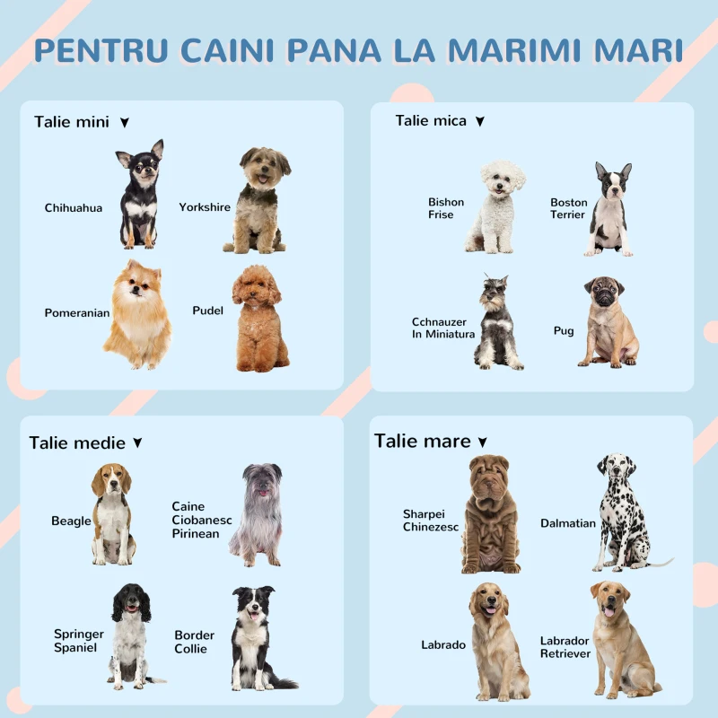 Pawhut Casa pentru Caini Mari – Plastic Rezistent, Albastru