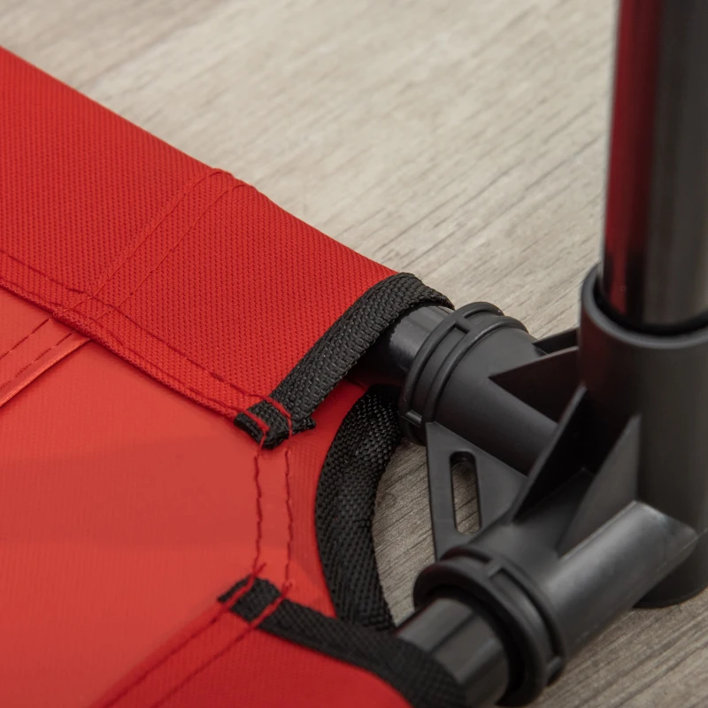 PawHut Cama para Animais de Estimação Cama Elevada para Cães Gatos Portátil Tecido Transpirável para Exterior Interior 76x61x18cm Vermelho