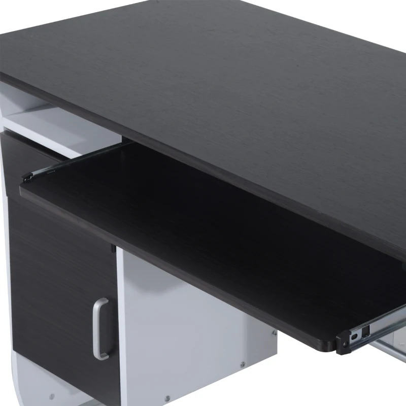 HOMCOM Birou pentru PC cu Sertare in Lemn, 100x52x75cm, Maro