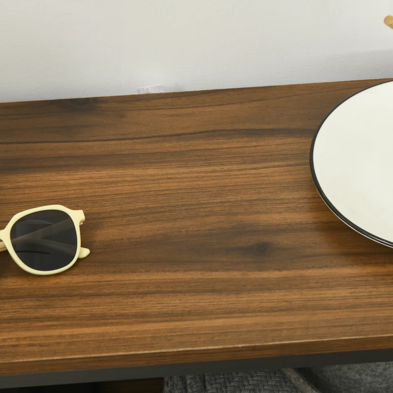 HOMCOM Industrieel ontwerp dressoir, gangconsole, 2 planken, bruin + zwart