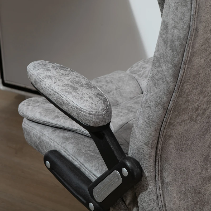Vinsetto Ergonomic Office Chair Comfortable Desk Chair with Armrests Adjustable Height Reclining and Tilt Function Grey