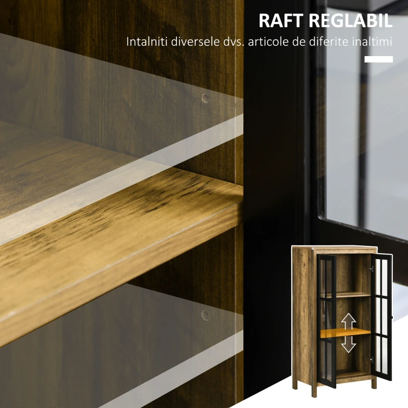 Homcom Dulap Bucatarie Modern – Usi din Sticla & Design Elegant