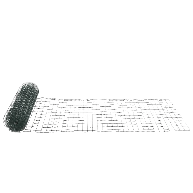 PawHut Filet en maille plastique pour animaux de compagnie clôtures jardin treillis protection 10 x 1,22 m PVC