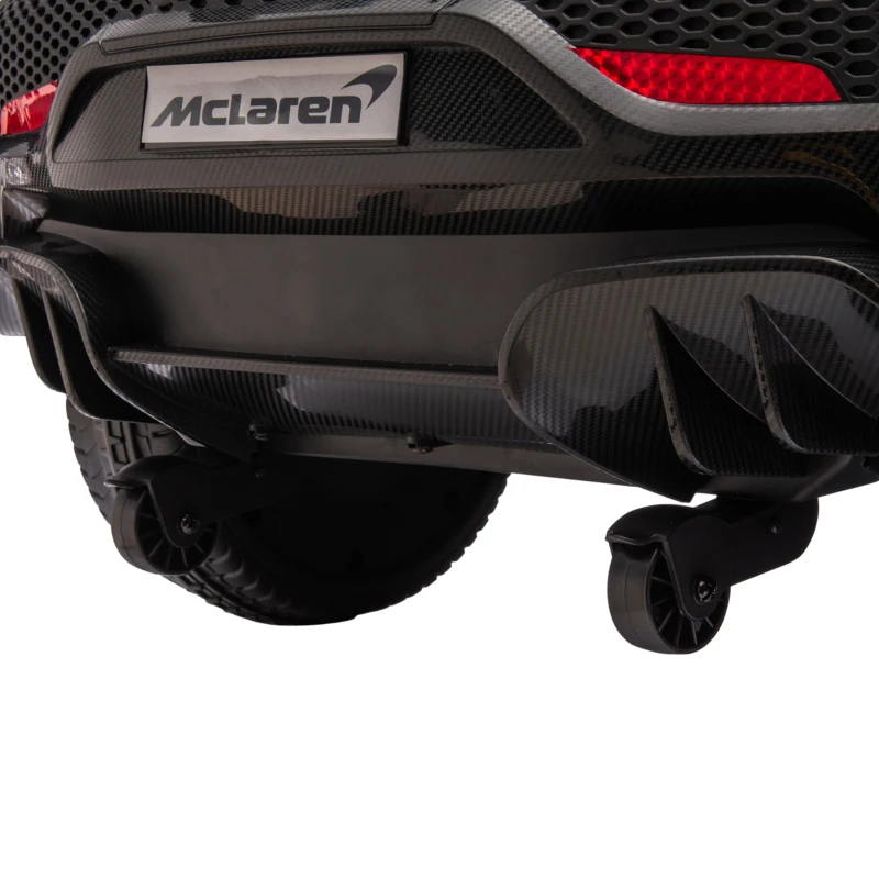 HOMCOM Carro Elétrico 12V Mclaren com Controlo Remoto Música Buzina Faróis Entrada para MP3 USB e Velocidade 2-5 km/h 126x65x52 cm Preto