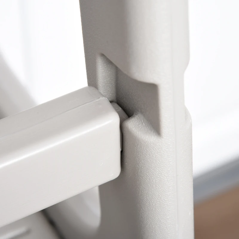 HOMCOM Leertoren voor kinderen, 3-traps in hoogte verstelbaar, antislip voeten, stevig plastic, grijs, 47 x 47 x 90 cm