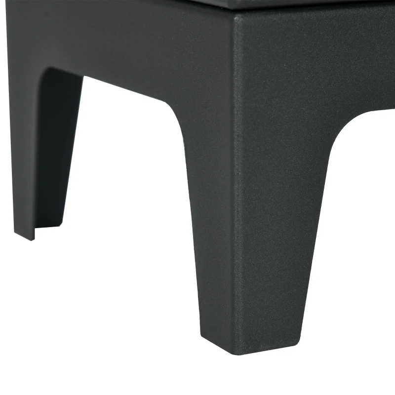 HOMCOM Chimenea de Etanol 7000BTU Chimenea de Bioetanol de Acero Tanque de 1,2 L Tiempo de Combustión 3H 39x26x54 cm Negro