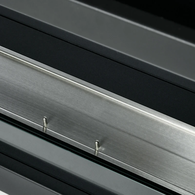 HOMCOM Camino Bioetanolo a 3 Lati con Bruciatore da 2.4L e Durata 4 Ore, Copertura 30㎡, 100x30x55cm, Nero