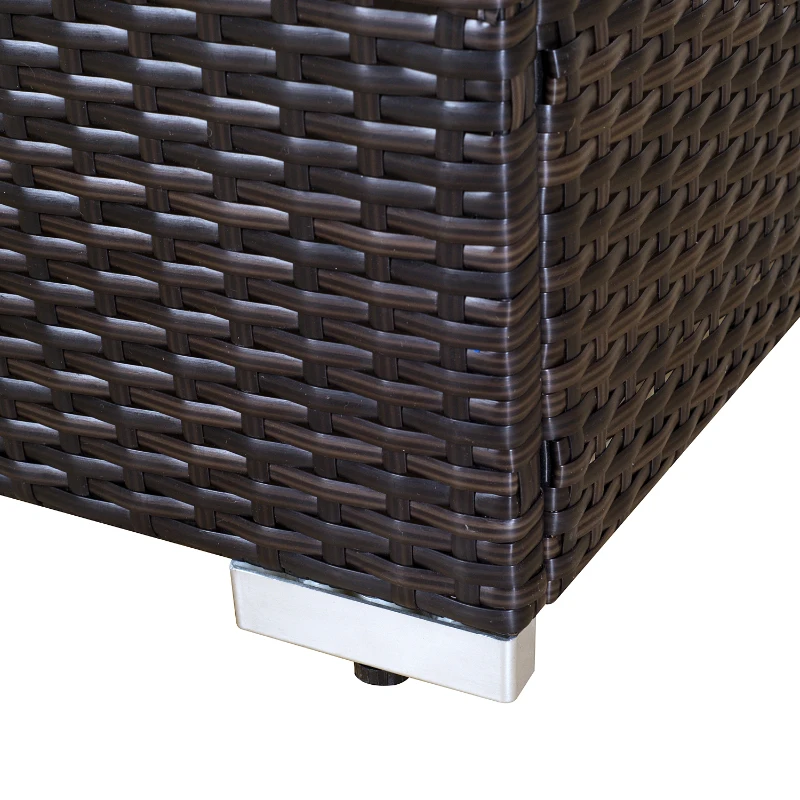 Outsunny set mobilier gradina 18 bucati, 80x80x50cm, maro(m-9)