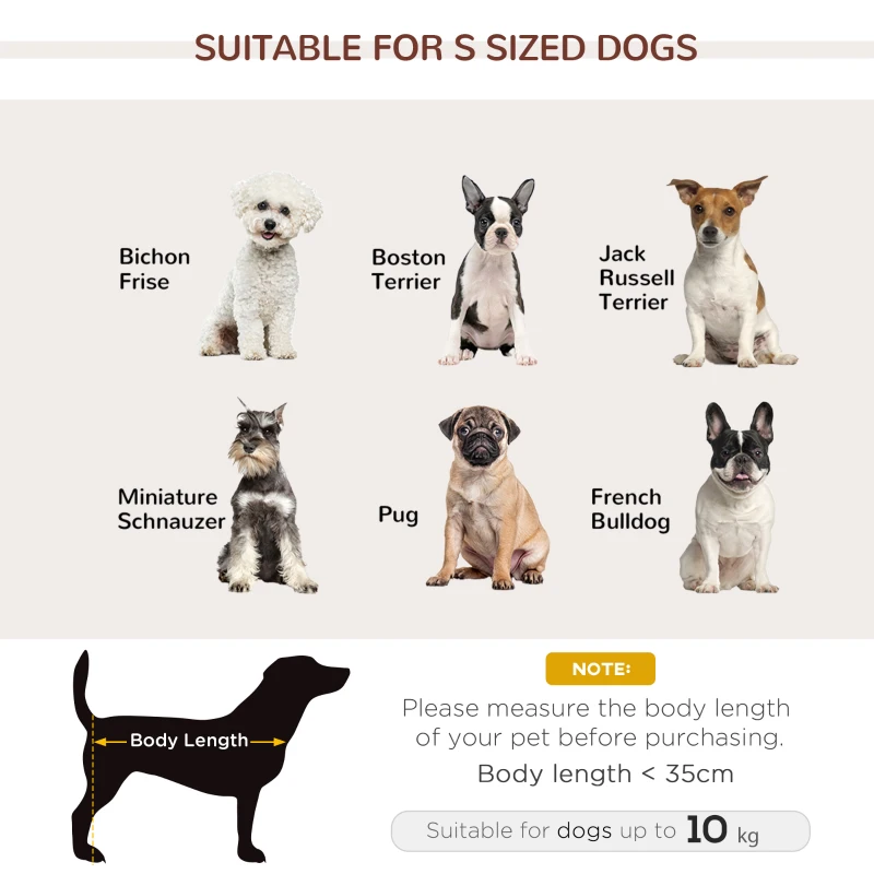 PawHut Dog Sofa Bed for Small-Sized Dogs, Pet Couch with Removable Soft Cushion, Cat Sofa Lounge with Back Pocket, Thick Sponge, Wooden Frame