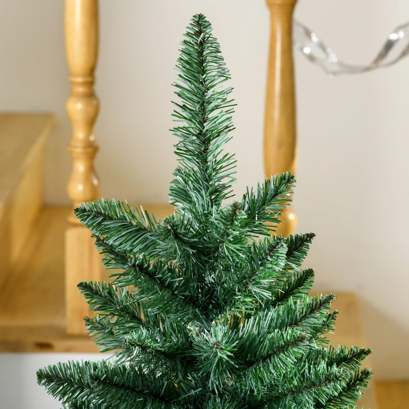 HOMCOM Sapin de Noël artificiel 200 branches avec pied croix en bois amovible - Ø 62 x 120H cm - vert