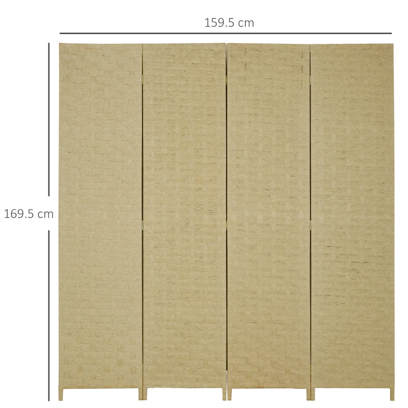 Homcom Separator Interior – Lemn Pliabil 170 cm, Maro