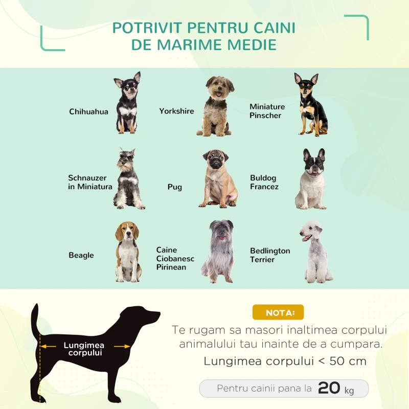 PawHut Saltea estivala pliabila pentru caini pana la 18kg de exterior si interior pat pentru animale 76x61x18cm rosu