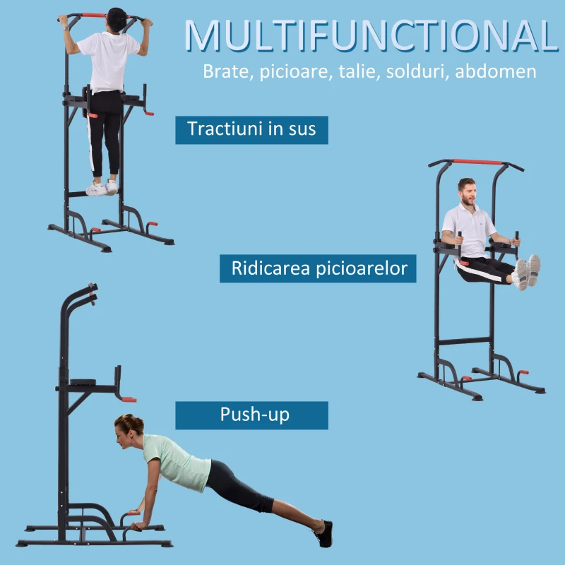 HOMCOM Bara Tractiuni Reglabila – Fitness Acasa, Max. 120 kg(m-4)