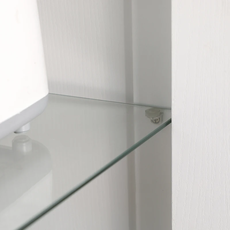 Homcom Bufet Modern Alb 2 Usi 7 Rafturi