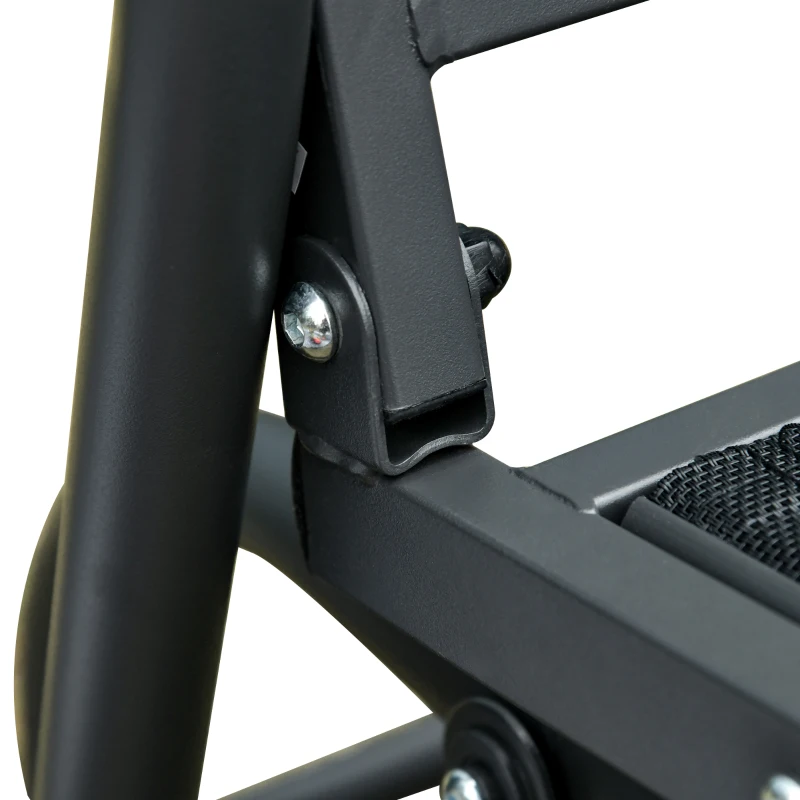 Outsunny Banca Leagan de Gradina cu 3 locuri, schelet Metalic si Tesatura transpiranta, Negru