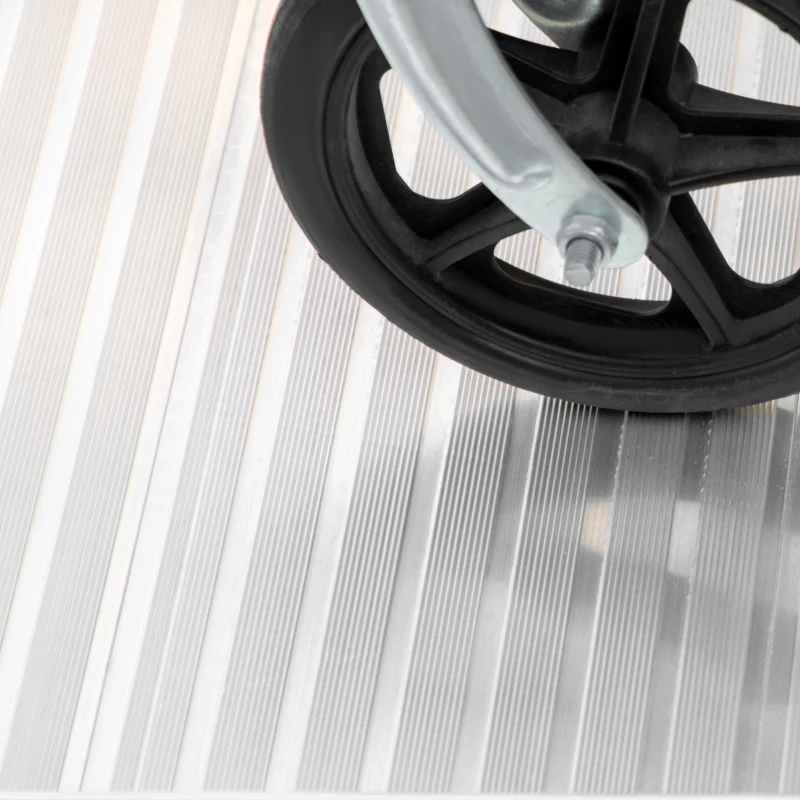 HOMCOM Rampa per Sedia a Rotelle e Scooter per Disabili Pieghevole, Lega di Alluminio Antiscivolo Capacità 270kg, 183x72x5cm