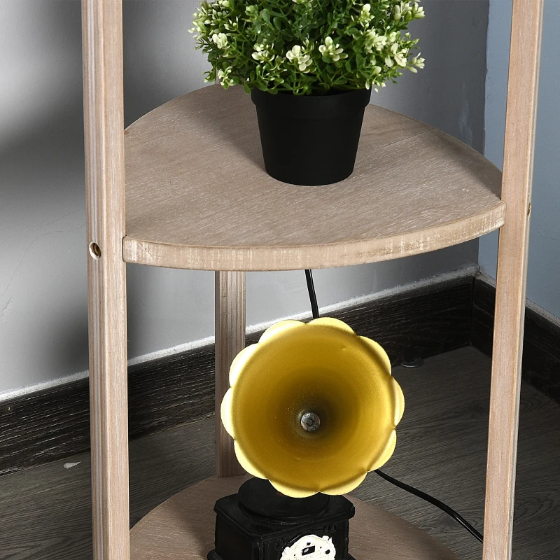 HOMCOM® LAMPA STOJĄCA LAMPA PODŁOGOWA KLOSZ 40 W styl skandynawski drewno