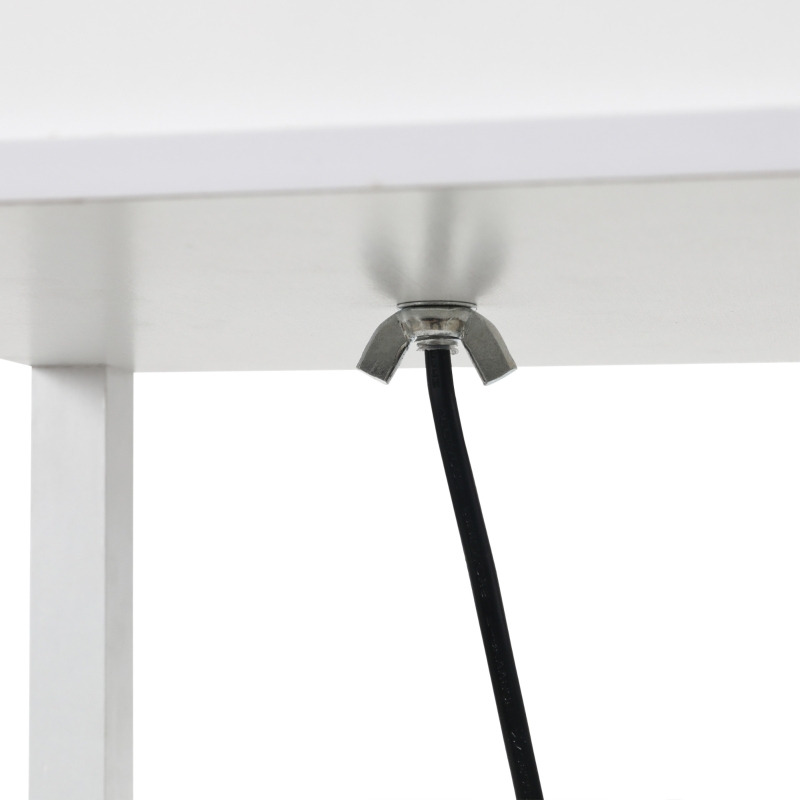 HOMCOM Lampa podłogowa Lampa stojąca z 3 półkami