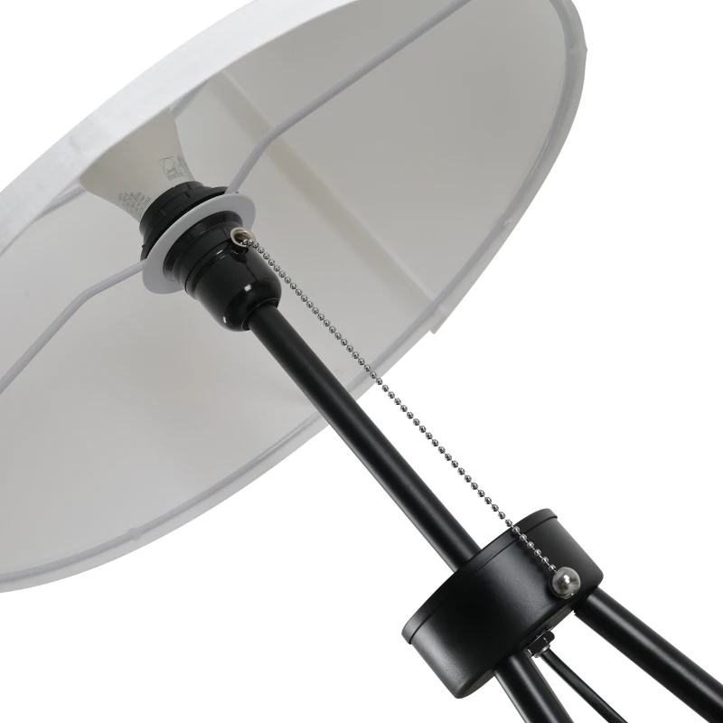 Elegancka Lampa Podłogowa HOMCOM na Statywie, Czarno-Biała