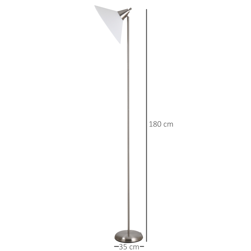 HOMCOM zilver- en crèmewitte vloerlamp ziet eruit als een schoonheid die stilstaat als hij brandt, een Victoria Secret-supermodel dat nu voor je staat - bestel nu bij Aosom! Gratis verzending. Topkwaliteit tegen de beste prijs.