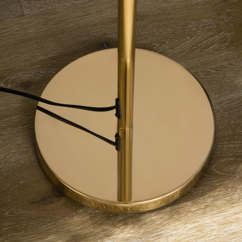 HOMCOM Lampa stojąca, retro lampa podłogowa, 40 W lampa stojąca z oprawką E27, metal