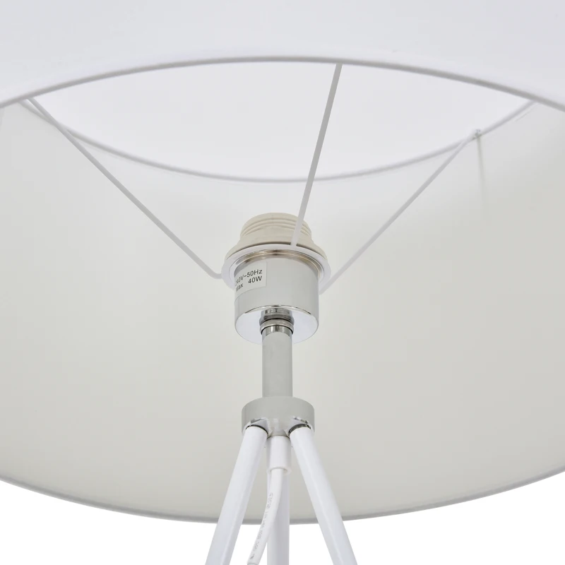 HOMCOM staande lamp vloerlamp stalamp tripod metaal Scandinavisch