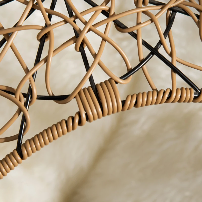 PawHut Rattanowy kosz dla kota jaskinia dla kota domek dla kota Legowisko dla kota z poduszką brązowy