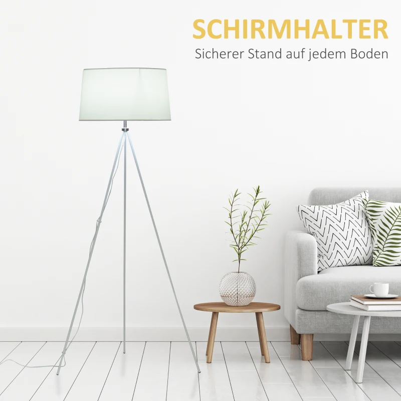 HOMCOM staande lamp vloerlamp stalamp tripod metaal Scandinavisch
