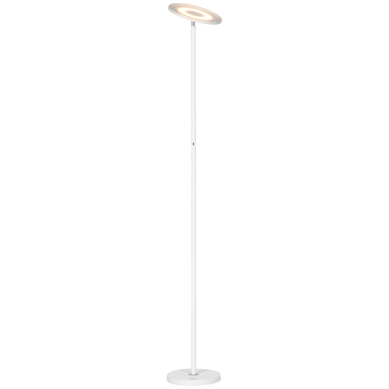 HOMCOM Stehleuchte, Deckenfluter, smarte Steuerung per App oder Sprache, viele Farben, Stahl, 25 x 25 x 168cm