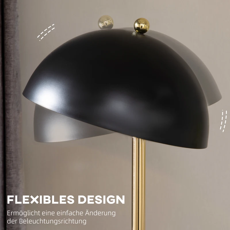 HOMCOM Lampa stojąca, retro lampa podłogowa, 40 W lampa stojąca z oprawką E27, metal