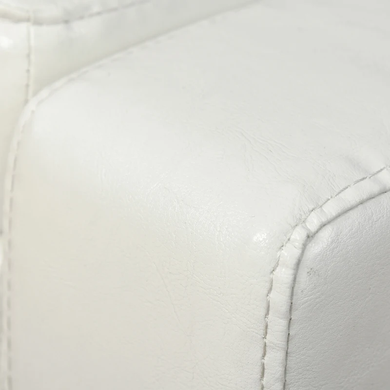 HOMCOM White Storage Bench, PU leather, for Living room Bedroom,106L x 40W x 40H cm-White