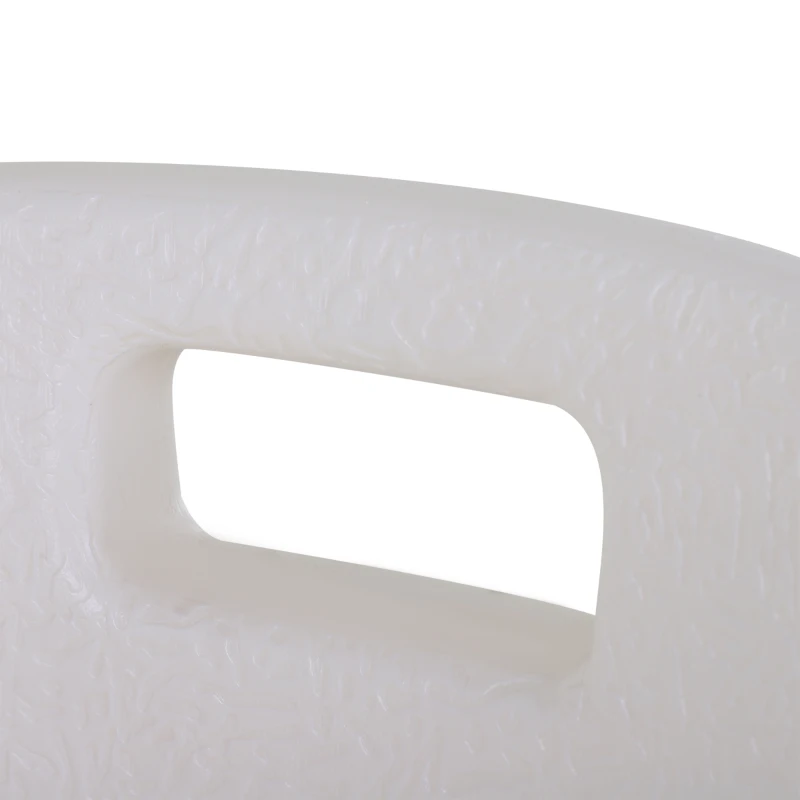 HOMCOM Scaun de Duș cu Înălțime Reglabilă pe 6 Nivele, Picioare și Brațe Antiderapante, 74x53x80-92 cm, Alb