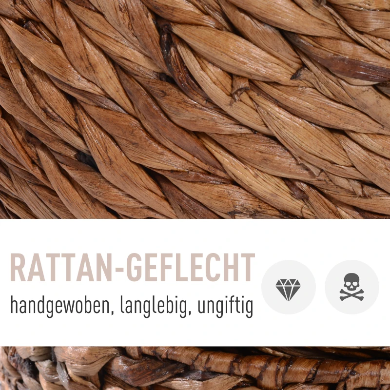 PawHut Miejsce do spania dla kota, legowisko dla kota z poduszkami, jaskinia dla kota, liść bananowca, kolor brązowy