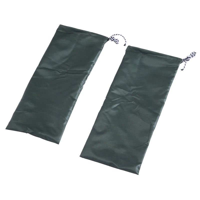 Outsunny® poly-rotan bijzettafel tuintafel voor parasol terrastafel paraplubak incl. zandzak bruin 55,5 l x 55,5 b x 46 h cm