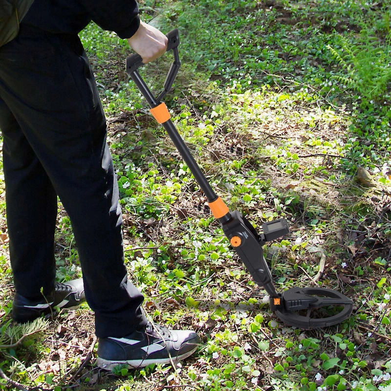 Outsunny Metalldetektor Metallsuchgerät mit LCD Display wasserdicht 16,5cm Suchspule ABS Ф16,5 x 81cm