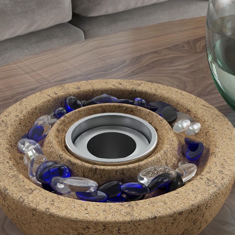 HOMCOM Kamin na etanol, 1000BTU Bio-Etanol Kamin, Kominek stołowy, 0,4L Ogień stołowy